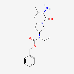 molecular formula C19H29N3O3 B7929503 [(S)-1-((S)-2-Amino-3-methyl-butyryl)-pyrrolidin-3-yl]-ethyl-carbamic acid benzyl ester 
