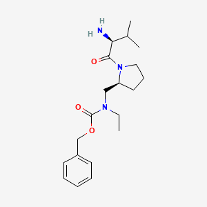 molecular formula C20H31N3O3 B7929515 [(S)-1-((S)-2-Amino-3-methyl-butyryl)-pyrrolidin-2-ylmethyl]-ethyl-carbamic acid benzyl ester 