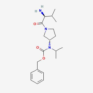 molecular formula C20H31N3O3 B7929519 Benzyl ((S)-1-((S)-2-amino-3-methylbutanoyl)pyrrolidin-3-yl)(isopropyl)carbamate 