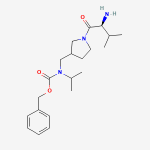 molecular formula C21H33N3O3 B7929521 [1-((S)-2-Amino-3-methyl-butyryl)-pyrrolidin-3-ylmethyl]-isopropyl-carbamic acid benzyl ester 