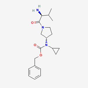 molecular formula C20H29N3O3 B7929528 [(S)-1-((S)-2-Amino-3-methyl-butyryl)-pyrrolidin-3-yl]-cyclopropyl-carbamic acid benzyl ester 