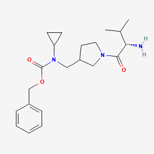 molecular formula C21H31N3O3 B7929534 [1-((S)-2-Amino-3-methyl-butyryl)-pyrrolidin-3-ylmethyl]-cyclopropyl-carbamic acid benzyl ester 