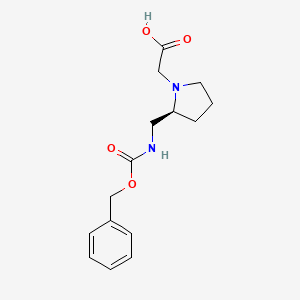 molecular formula C15H20N2O4 B7929555 [(S)-2-(Benzyloxycarbonylamino-methyl)-pyrrolidin-1-yl]-acetic acid 