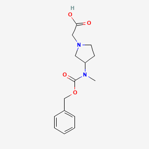 molecular formula C15H20N2O4 B7929569 [3-(Benzyloxycarbonyl-methyl-amino)-pyrrolidin-1-yl]-acetic acid 