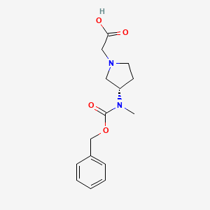 molecular formula C15H20N2O4 B7929577 [(S)-3-(Benzyloxycarbonyl-methyl-amino)-pyrrolidin-1-yl]-acetic acid 