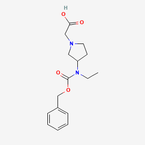 molecular formula C16H22N2O4 B7929591 [3-(Benzyloxycarbonyl-ethyl-amino)-pyrrolidin-1-yl]-acetic acid 