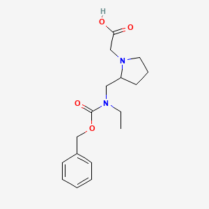molecular formula C17H24N2O4 B7929598 {2-[(Benzyloxycarbonyl-ethyl-amino)-methyl]-pyrrolidin-1-yl}-acetic acid 