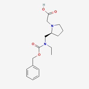 molecular formula C17H24N2O4 B7929602 {(S)-2-[(Benzyloxycarbonyl-ethyl-amino)-methyl]-pyrrolidin-1-yl}-acetic acid 
