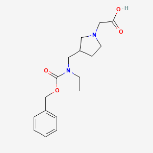 molecular formula C17H24N2O4 B7929604 {3-[(Benzyloxycarbonyl-ethyl-amino)-methyl]-pyrrolidin-1-yl}-acetic acid 