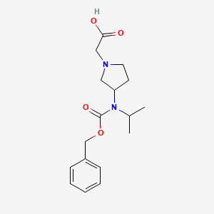 molecular formula C17H24N2O4 B7929607 [3-(Benzyloxycarbonyl-isopropyl-amino)-pyrrolidin-1-yl]-acetic acid 