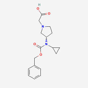 molecular formula C17H22N2O4 B7929637 [(S)-3-(Benzyloxycarbonyl-cyclopropyl-amino)-pyrrolidin-1-yl]-acetic acid 