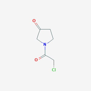 molecular formula C6H8ClNO2 B7929668 1-(2-Chloro-acetyl)-pyrrolidin-3-one 
