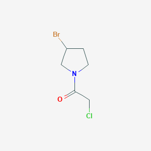 molecular formula C6H9BrClNO B7929732 1-(3-Bromo-pyrrolidin-1-yl)-2-chloro-ethanone 