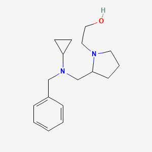 molecular formula C17H26N2O B7929738 2-{2-[(Benzyl-cyclopropyl-amino)-methyl]-pyrrolidin-1-yl}-ethanol 