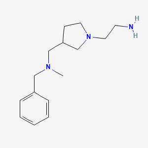molecular formula C15H25N3 B7929765 2-{3-[(Benzyl-methyl-amino)-methyl]-pyrrolidin-1-yl}-ethylamine 