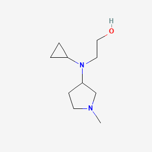 molecular formula C10H20N2O B7929793 2-[Cyclopropyl-(1-methyl-pyrrolidin-3-yl)-amino]-ethanol 