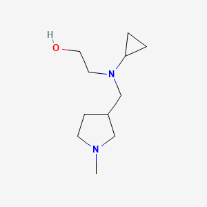 molecular formula C11H22N2O B7929813 2-[Cyclopropyl-(1-methyl-pyrrolidin-3-ylmethyl)-amino]-ethanol 