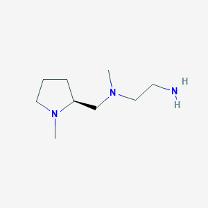 molecular formula C9H21N3 B7929820 (S)-N1-Methyl-N1-((1-methylpyrrolidin-2-yl)methyl)ethane-1,2-diamine 