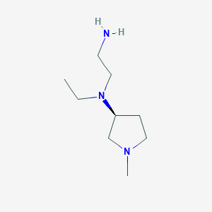 molecular formula C9H21N3 B7929822 (S)-N1-Ethyl-N1-(1-methylpyrrolidin-3-yl)ethane-1,2-diamine 
