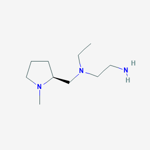 molecular formula C10H23N3 B7929834 (S)-N1-Ethyl-N1-((1-methylpyrrolidin-2-yl)methyl)ethane-1,2-diamine 