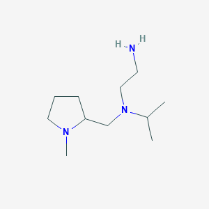 molecular formula C11H25N3 B7929844 N1-Isopropyl-N1-((1-methylpyrrolidin-2-yl)methyl)ethane-1,2-diamine 