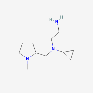 molecular formula C11H23N3 B7929877 N1-Cyclopropyl-N1-((1-methylpyrrolidin-2-yl)methyl)ethane-1,2-diamine 