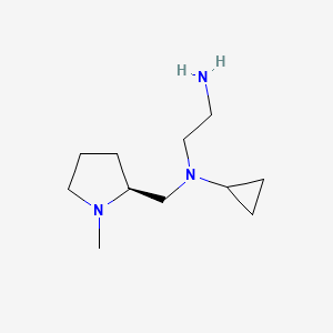 molecular formula C11H23N3 B7929883 (S)-N1-Cyclopropyl-N1-((1-methylpyrrolidin-2-yl)methyl)ethane-1,2-diamine 