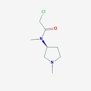 molecular formula C8H15ClN2O B7929911 2-Chloro-N-methyl-N-((S)-1-methyl-pyrrolidin-3-yl)-acetamide 