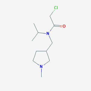molecular formula C11H21ClN2O B7929975 2-Chloro-N-isopropyl-N-((1-methylpyrrolidin-3-yl)methyl)acetamide 