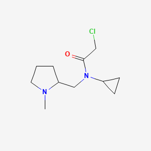 molecular formula C11H19ClN2O B7929993 2-Chloro-N-cyclopropyl-N-((1-methylpyrrolidin-2-yl)methyl)acetamide 