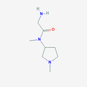 molecular formula C8H17N3O B7930023 2-Amino-N-methyl-N-(1-methyl-pyrrolidin-3-yl)-acetamide 