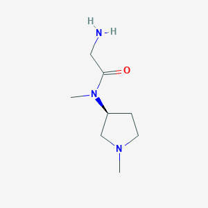 molecular formula C8H17N3O B7930027 2-Amino-N-methyl-N-((S)-1-methyl-pyrrolidin-3-yl)-acetamide 