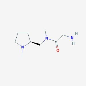 molecular formula C9H19N3O B7930030 2-Amino-N-methyl-N-((S)-1-methyl-pyrrolidin-2-ylmethyl)-acetamide 