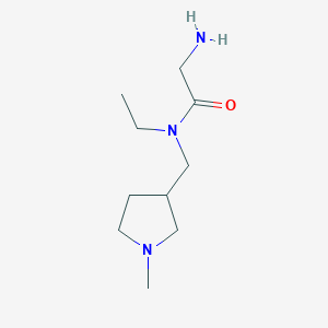 molecular formula C10H21N3O B7930054 2-Amino-N-ethyl-N-(1-methyl-pyrrolidin-3-ylmethyl)-acetamide 