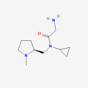 molecular formula C11H21N3O B7930103 2-Amino-N-cyclopropyl-N-((S)-1-methyl-pyrrolidin-2-ylmethyl)-acetamide 