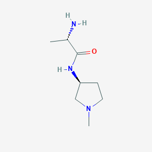 molecular formula C8H17N3O B7930116 (S)-2-Amino-N-((S)-1-methyl-pyrrolidin-3-yl)-propionamide 