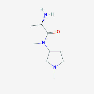 molecular formula C9H19N3O B7930128 (S)-2-Amino-N-methyl-N-(1-methyl-pyrrolidin-3-yl)-propionamide 