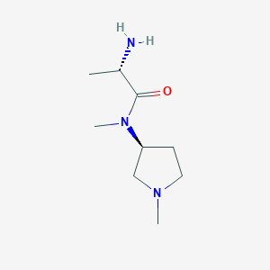 molecular formula C9H19N3O B7930139 (S)-2-Amino-N-methyl-N-((S)-1-methylpyrrolidin-3-yl)propanamide 