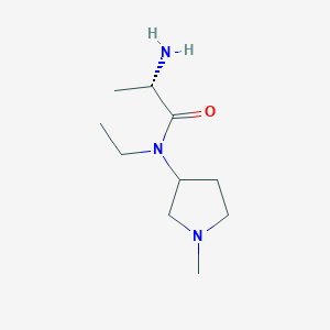 molecular formula C10H21N3O B7930153 (S)-2-Amino-N-ethyl-N-(1-methyl-pyrrolidin-3-yl)-propionamide 