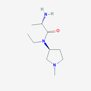 molecular formula C10H21N3O B7930158 (S)-2-Amino-N-ethyl-N-((S)-1-methylpyrrolidin-3-yl)propanamide 