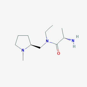 molecular formula C11H23N3O B7930161 (S)-2-Amino-N-ethyl-N-((S)-1-methyl-pyrrolidin-2-ylmethyl)-propionamide 