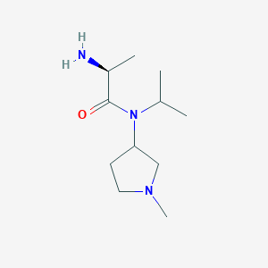 molecular formula C11H23N3O B7930171 (S)-2-Amino-N-isopropyl-N-(1-methyl-pyrrolidin-3-yl)-propionamide 