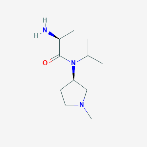 molecular formula C11H23N3O B7930172 (S)-2-Amino-N-isopropyl-N-((R)-1-methyl-pyrrolidin-3-yl)-propionamide 