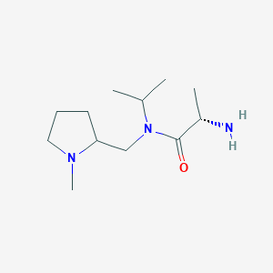 molecular formula C12H25N3O B7930185 (S)-2-Amino-N-isopropyl-N-(1-methyl-pyrrolidin-2-ylmethyl)-propionamide 