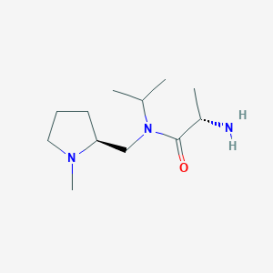 molecular formula C12H25N3O B7930188 (S)-2-Amino-N-isopropyl-N-((S)-1-methyl-pyrrolidin-2-ylmethyl)-propionamide 