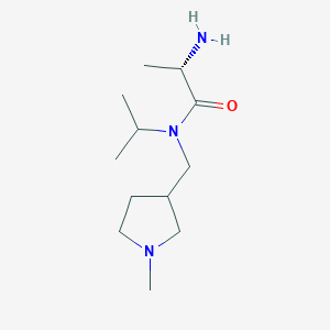 molecular formula C12H25N3O B7930196 (S)-2-Amino-N-isopropyl-N-(1-methyl-pyrrolidin-3-ylmethyl)-propionamide 