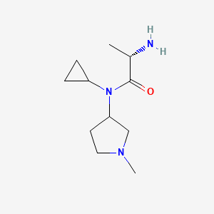 molecular formula C11H21N3O B7930202 (S)-2-Amino-N-cyclopropyl-N-(1-methyl-pyrrolidin-3-yl)-propionamide 