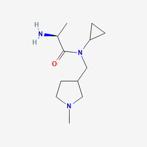 molecular formula C12H23N3O B7930225 (S)-2-Amino-N-cyclopropyl-N-(1-methyl-pyrrolidin-3-ylmethyl)-propionamide 