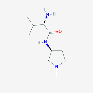 molecular formula C10H21N3O B7930235 (S)-2-Amino-3-methyl-N-((S)-1-methyl-pyrrolidin-3-yl)-butyramide 