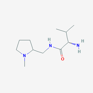 molecular formula C11H23N3O B7930241 (S)-2-Amino-3-methyl-N-(1-methyl-pyrrolidin-2-ylmethyl)-butyramide 